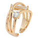 Кольцо Xuping Позолота 18K Два фианита фото №2 Кольцо Xuping Позолота 18K Два фианита фото №2