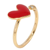 Кольцо Xuping Позолота 18K Сердце с красной эмалью фото №2 Кольцо Xuping Позолота 18K Сердце с красной эмалью фото №2
