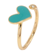Кольцо Xuping Позолота 18K Сердце с бирюзовой эмалью фото №2 Кольцо Xuping Позолота 18K Сердце с бирюзовой эмалью фото №2
