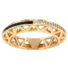 Кольцо Xuping Позолота 18K Объёмное, резной узор с дорожкой циркония и эмали фото №1