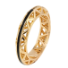 Кольцо Xuping Позолота 18K Объёмное, резной узор с дорожкой циркония и эмали фото №2