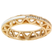 Кольцо Xuping Позолота 18K Объёмное, резной узор с дорожкой циркония и эмали фото №1
