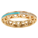 Кольцо Xuping Позолота 18K Объёмное, резной узор с дорожкой циркония и эмали фото №1