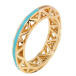 Кольцо Xuping Позолота 18K Объёмное, резной узор с дорожкой циркония и эмали фото №2