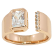 Кольцо Xuping Позолота 18K Фианит с дорожкой циркония фото №1 Кольцо Xuping Позолота 18K Фианит с дорожкой циркония фото №1