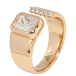 Кольцо Xuping Позолота 18K Фианит с дорожкой циркония фото №2 Кольцо Xuping Позолота 18K Фианит с дорожкой циркония фото №2