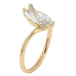 Кольцо Xuping Позолота 18K Фианит Маркиз с дорожкой циркония фото №2