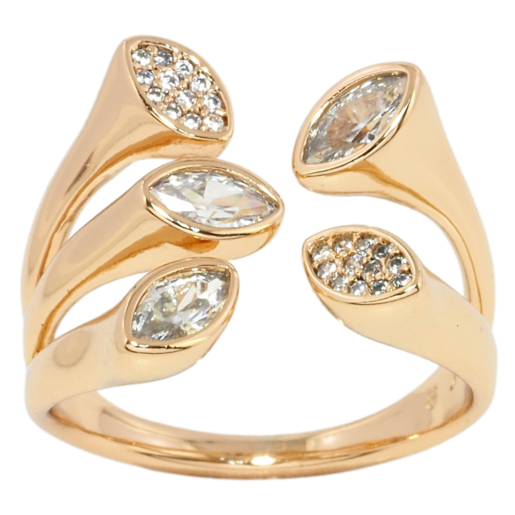 Кольцо Xuping Позолота 18K Авангард с цирконием фото №17 Кольцо Xuping Позолота 18K Авангард с цирконием фото №17