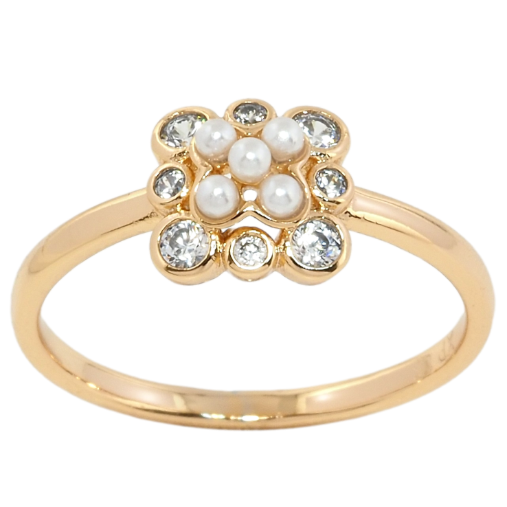 Кольцо Xuping Позолота 18K Узор с жемчугом и цирконием фото №12 Кольцо Xuping Позолота 18K Узор с жемчугом и цирконием фото №12