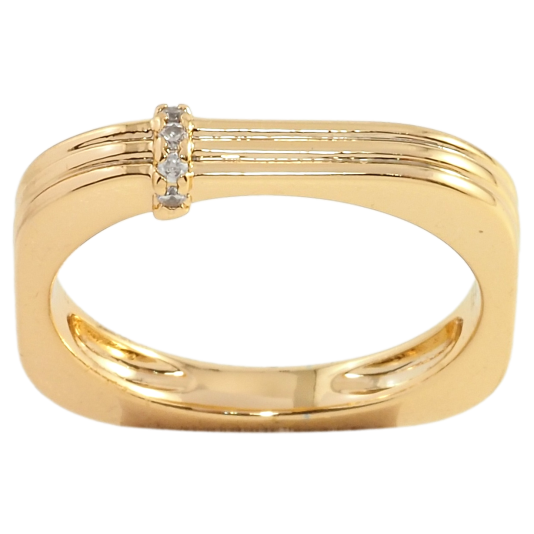 Кольцо Xuping Позолота 18K Квадратное с цирконием фото №1 Кольцо Xuping Позолота 18K Квадратное с цирконием фото №1