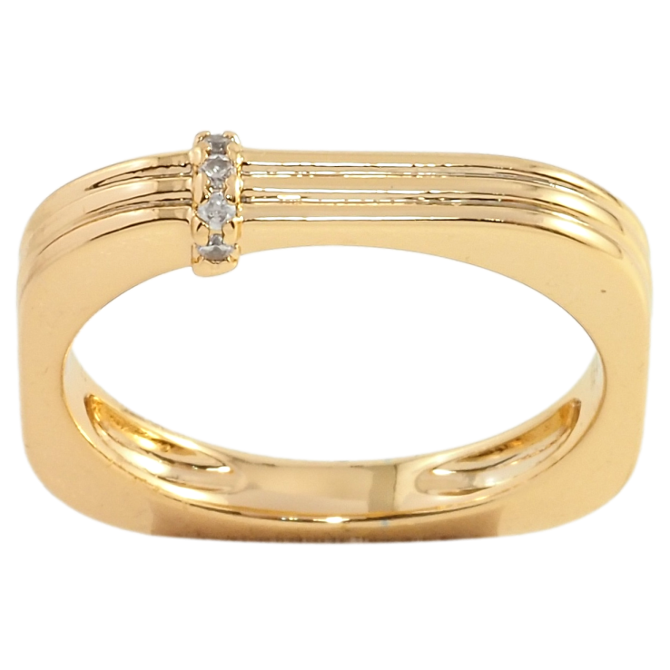 Кольцо Xuping Позолота 18K Квадратное с цирконием фото №2 Кольцо Xuping Позолота 18K Квадратное с цирконием фото №2