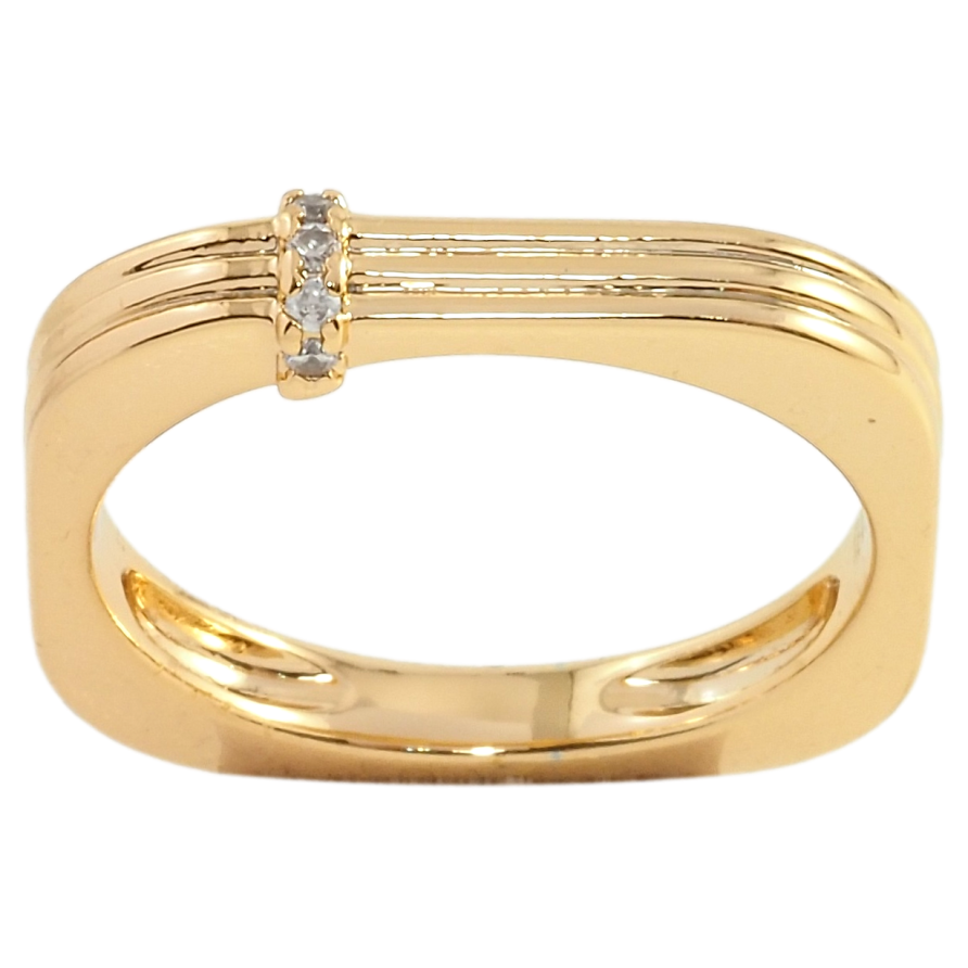 Кольцо Xuping Позолота 18K Квадратное с цирконием фото №1 Кольцо Xuping Позолота 18K Квадратное с цирконием фото №1