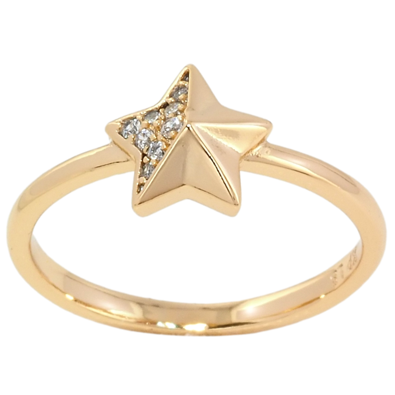 Кольцо Xuping Позолота 18K Звезда с цирконием фото №1 Кольцо Xuping Позолота 18K Звезда с цирконием фото №1