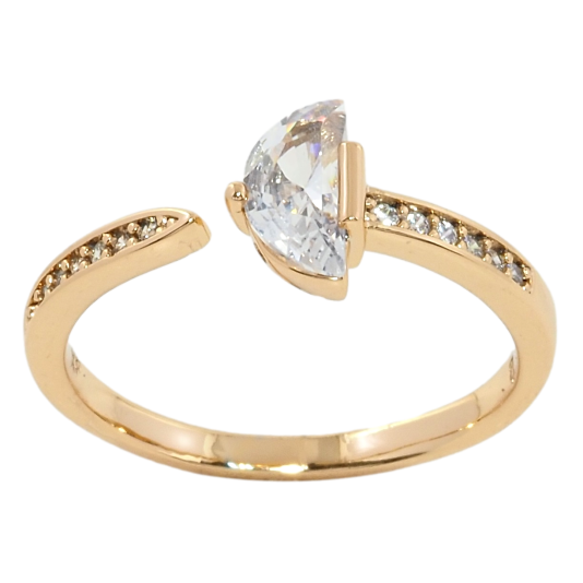 Кольцо Xuping Позолота 18K Дорожка циркония с фианитом фото №1