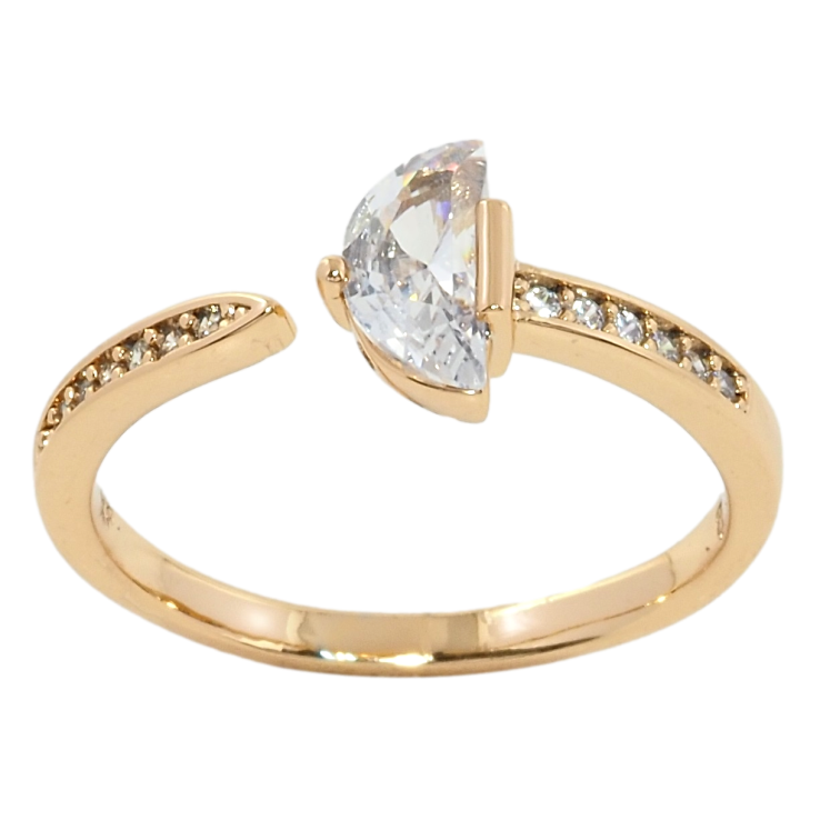 Кольцо Xuping Позолота 18K Дорожка циркония с фианитом фото №8 Кольцо Xuping Позолота 18K Дорожка циркония с фианитом фото №8