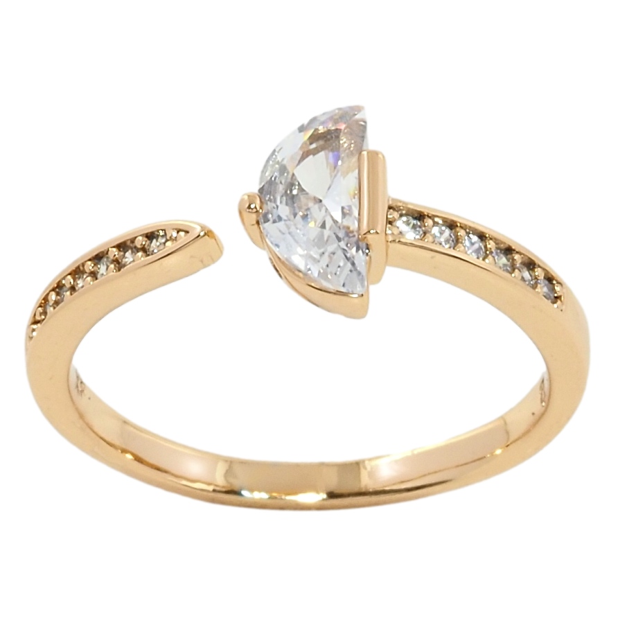 Кольцо Xuping Позолота 18K Дорожка циркония с фианитом фото №1 Кольцо Xuping Позолота 18K Дорожка циркония с фианитом фото №1