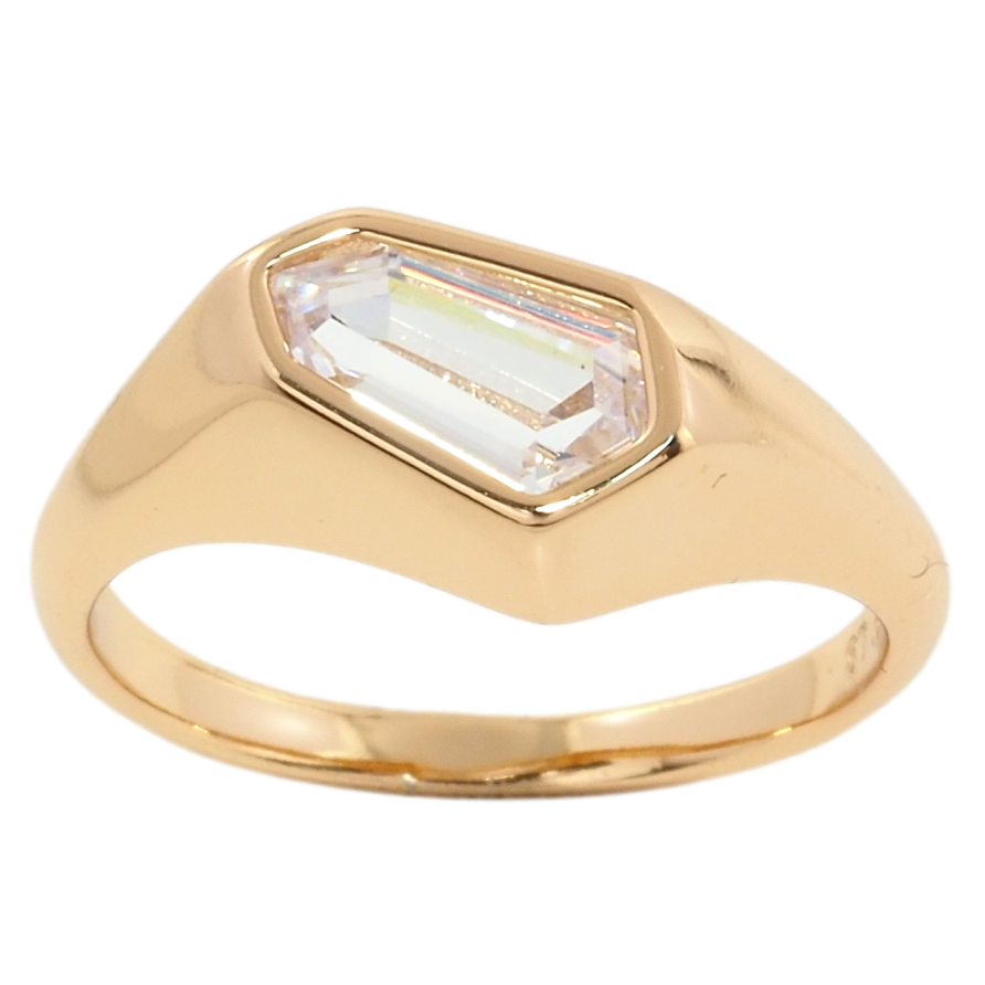 Каблучка Xuping Позолота 18K Фіаніт фото №1