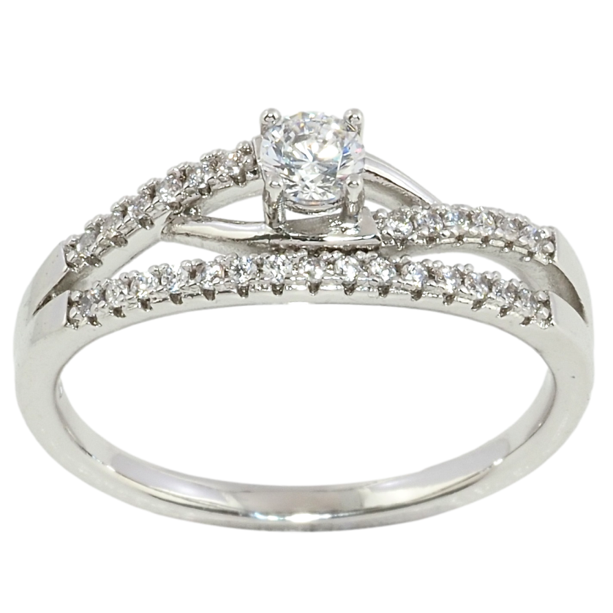 Кольцо Xuping Родий Инкрустация цирконием фото №1 Кольцо Xuping Родий Инкрустация цирконием фото №1