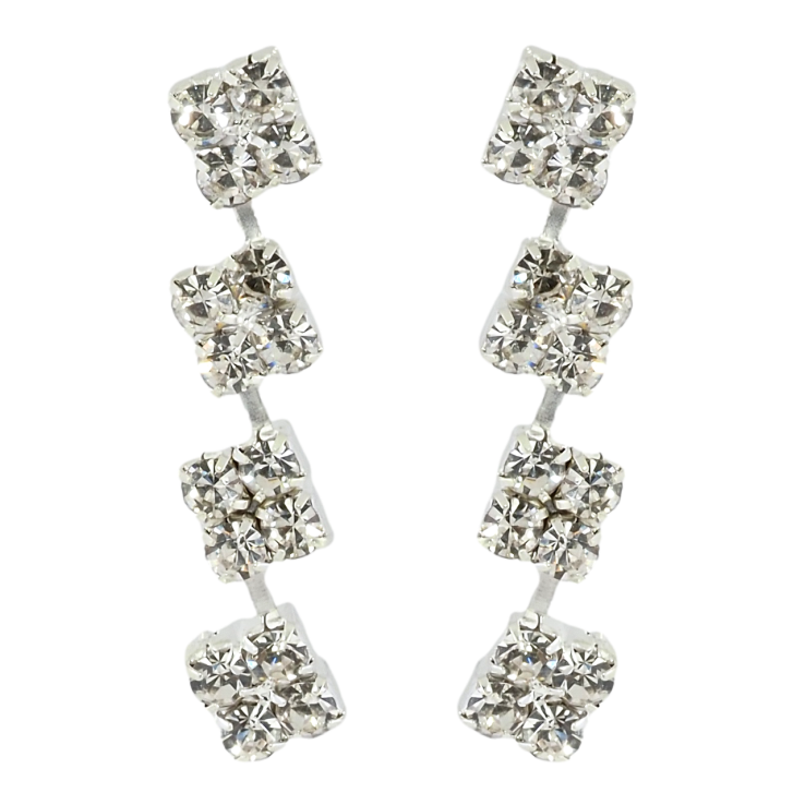 Серьги пусеты Подвески со стразами фото №18