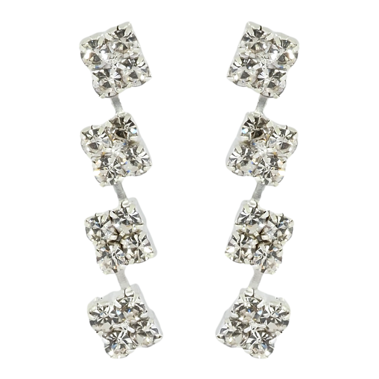 Сережки пусети Підвіски із стразами фото №1