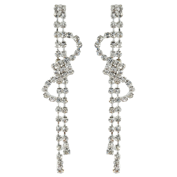 Серьги пусеты Подвески со стразами фото №14