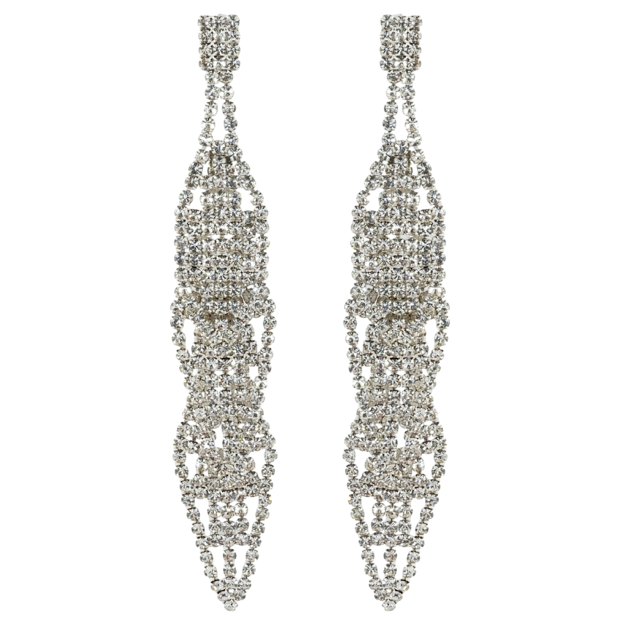 Серьги пусеты Декоративные подвески со стразами фото №1