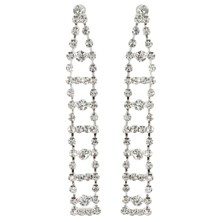 Сережки пусети Декоративні підвіски зі стразами фото №23