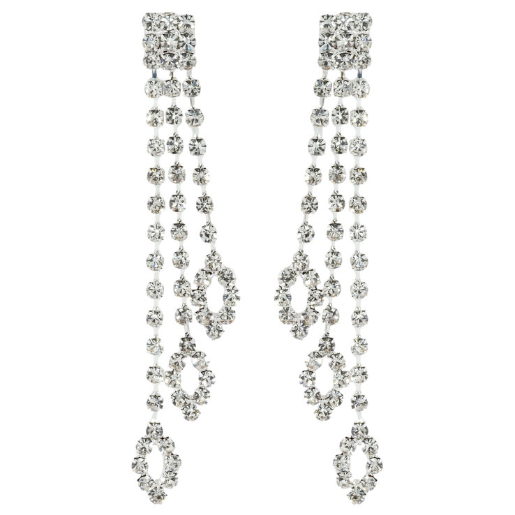 Серьги пусеты Декоративные подвески со стразами фото №18