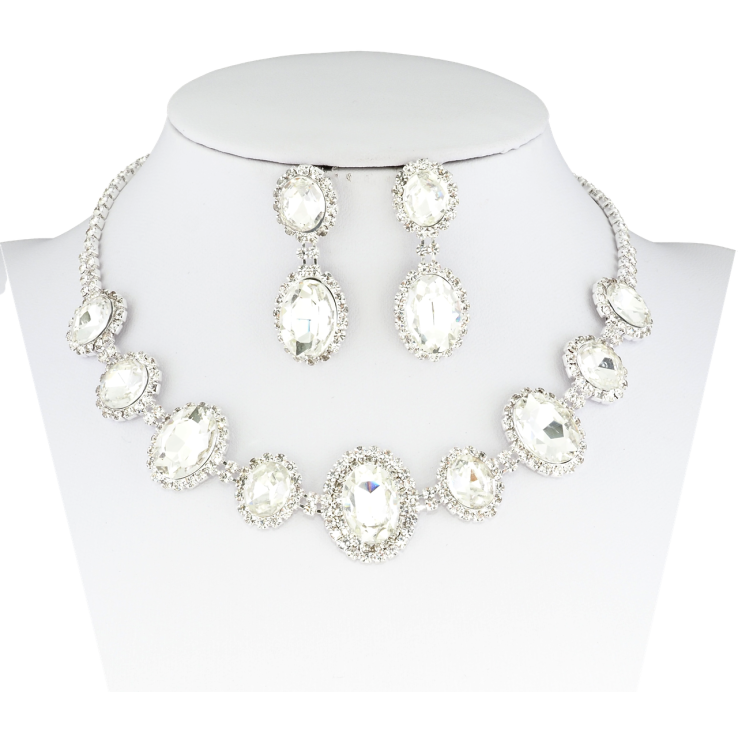 Набор Колье Серьги Инкрустация стразами длина колье 32-48см х 2мм фото №13