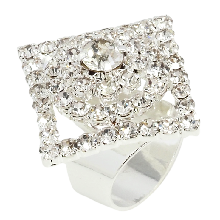 Каблучка Декоративний ромб зі стразами вільний розмір фото №16 Каблучка Декоративний ромб зі стразами вільний розмір фото №16