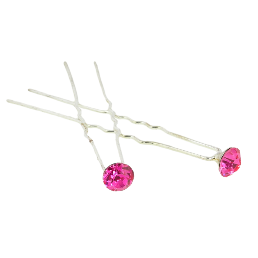 Шпилька для волос Розовый кристалл ø 8мм (цена за одну штуку) фото №1