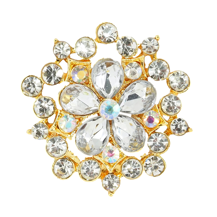 Брошка Квітка зі стразами фото №17 Брошка Квітка зі стразами фото №17