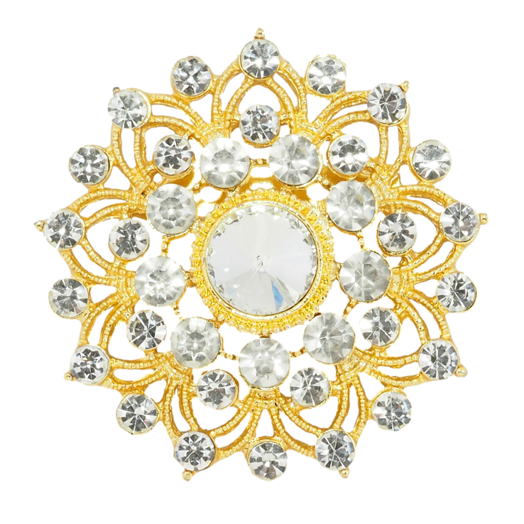 Брошка Квітка зі стразами фото №19 Брошка Квітка зі стразами фото №19