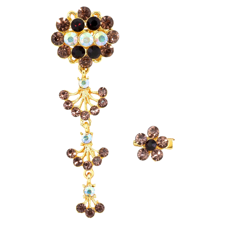 Брошка Дві брошки з бордовими стразами фото №12 Брошка Дві брошки з бордовими стразами фото №12