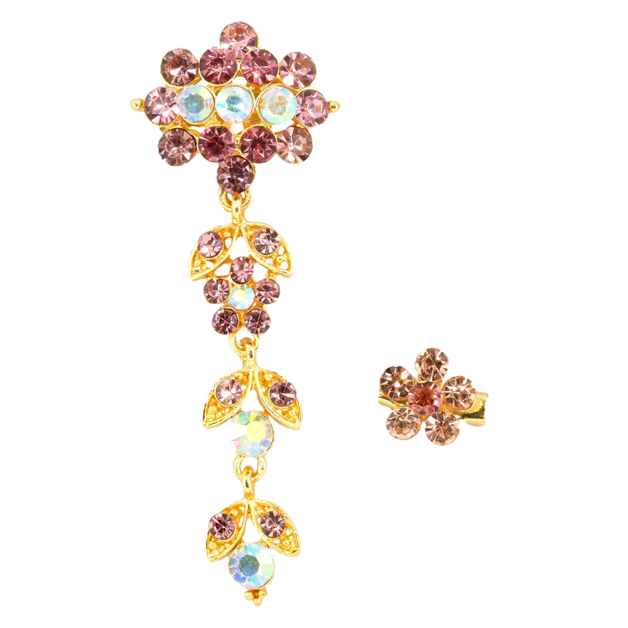 Брошь Две броши с розовыми стразами фото №1 Брошь Две броши с розовыми стразами фото №1