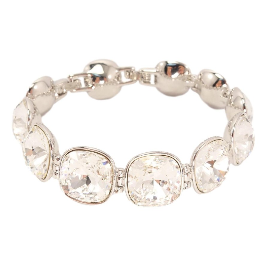 Браслет Xuping цвет Родий с кристаллами Swarovski Прозрачные Кристаллы Clear доп.замок два размера 16,18,5см х фото №1 Браслет Xuping цвет Родий с кристаллами Swarovski Прозрачные Кристаллы Clear доп.замок два размера 16,18,5см х фото №1