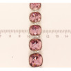 Браслет Xuping колір Родій із кристалами Swarovski Кристали Колір Blush Rose доп.замок розмір 16-18,5см х 1,4см фото №4