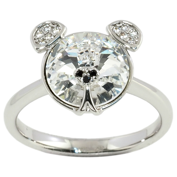 Кольцо Xuping цвет Родий с кристаллами Swarovski Мишка кристалл Clear фото №7 Кольцо Xuping цвет Родий с кристаллами Swarovski Мишка кристалл Clear фото №7