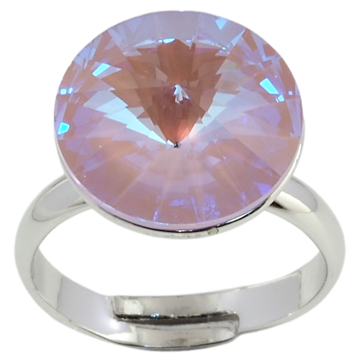 Каблучка Xuping колір Родій із кристалами Swarovski Кристал Rose Delite, ø 14мм фото №24