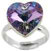 Кільце Xuping колір Родій з кр-ми Swarovski "Кристальне серце Paradise Shine" фото №2