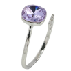 Каблучка Xuping колір Родій з кр-ми Swarovski Кристал Provence Lavender фото №2 Каблучка Xuping колір Родій з кр-ми Swarovski Кристал Provence Lavender фото №2