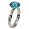 Кольцо Xuping цвет Родий с кристаллами Swarovski Кристалл Blue Zircon ø 10мм фото №2 Кольцо Xuping цвет Родий с кристаллами Swarovski Кристалл Blue Zircon ø 10мм фото №2