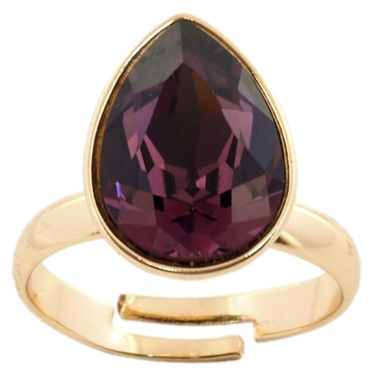 Каблучка Xuping колір 18K з кристалами Swarovski Великий Кристал Огранювання Груша, 16х12мм фото №11 Каблучка Xuping колір 18K з кристалами Swarovski Великий Кристал Огранювання Груша, 16х12мм фото №11