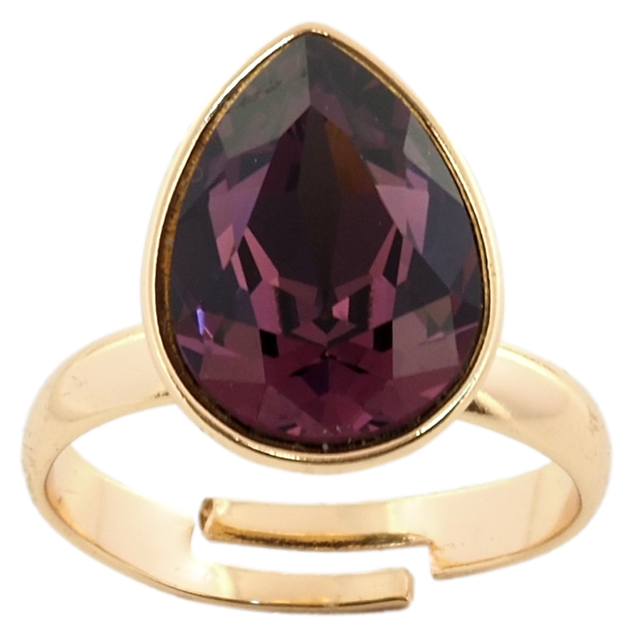 Каблучка Xuping колір 18K з кристалами Swarovski Великий Кристал Огранювання Груша, 16х12мм фото №1 Каблучка Xuping колір 18K з кристалами Swarovski Великий Кристал Огранювання Груша, 16х12мм фото №1