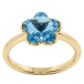 Кольцо Xuping цвет 18K с кристаллами Swarovski Голубой Цветок фото №1