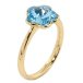 Кольцо Xuping цвет 18K с кристаллами Swarovski Голубой Цветок фото №2