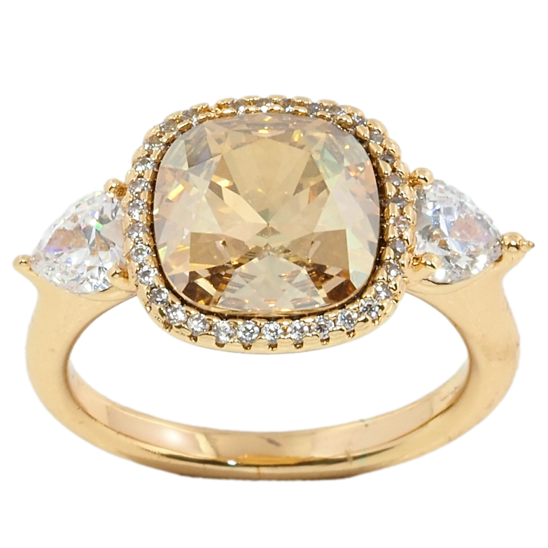 Каблучка Xuping колір 18K із кристалами Swarovski Кристал Огранювання Cushion Cut фото №1
