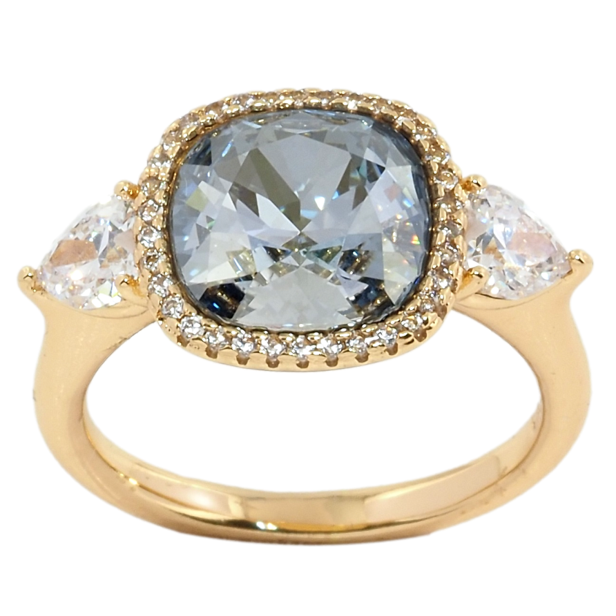 Кільце Xuping колір 18K з кристалами Swarovski Центральна Вставка Кристал Огранки Cushion Cutр.18 фото №1 Кільце Xuping колір 18K з кристалами Swarovski Центральна Вставка Кристал Огранки Cushion Cutр.18 фото №1