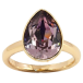 Кольцо Xuping цвет 18K с кристаллами Swarovski Кристалл капля Light Amethyst 15х11мм; фото №1