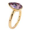 Каблучка Xuping колір 18K з кристалами Swarovski Кристал крапля Light Amethyst 15х11мм; фото №2 Каблучка Xuping колір 18K з кристалами Swarovski Кристал крапля Light Amethyst 15х11мм; фото №2